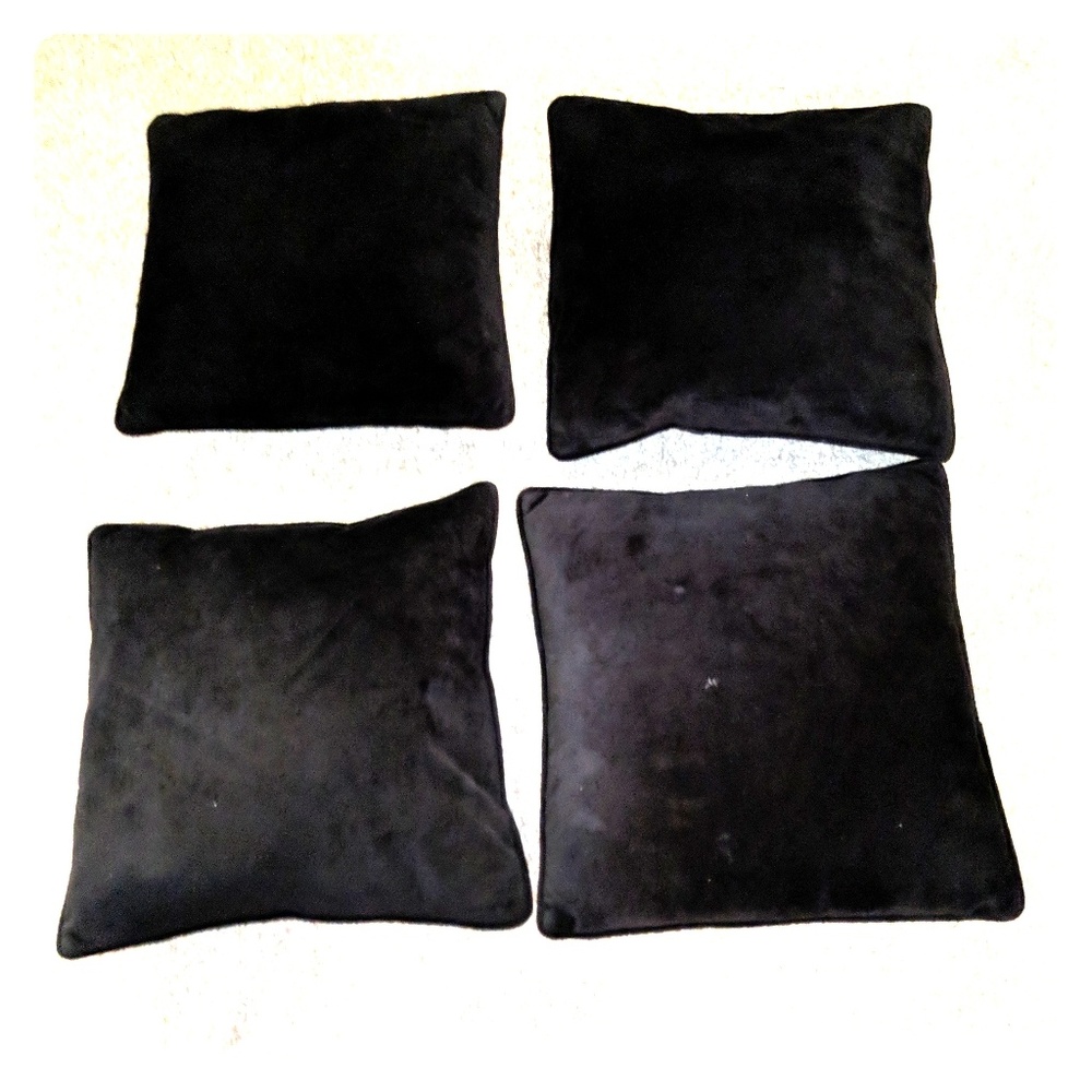 Black Velvet Decororator Pillows